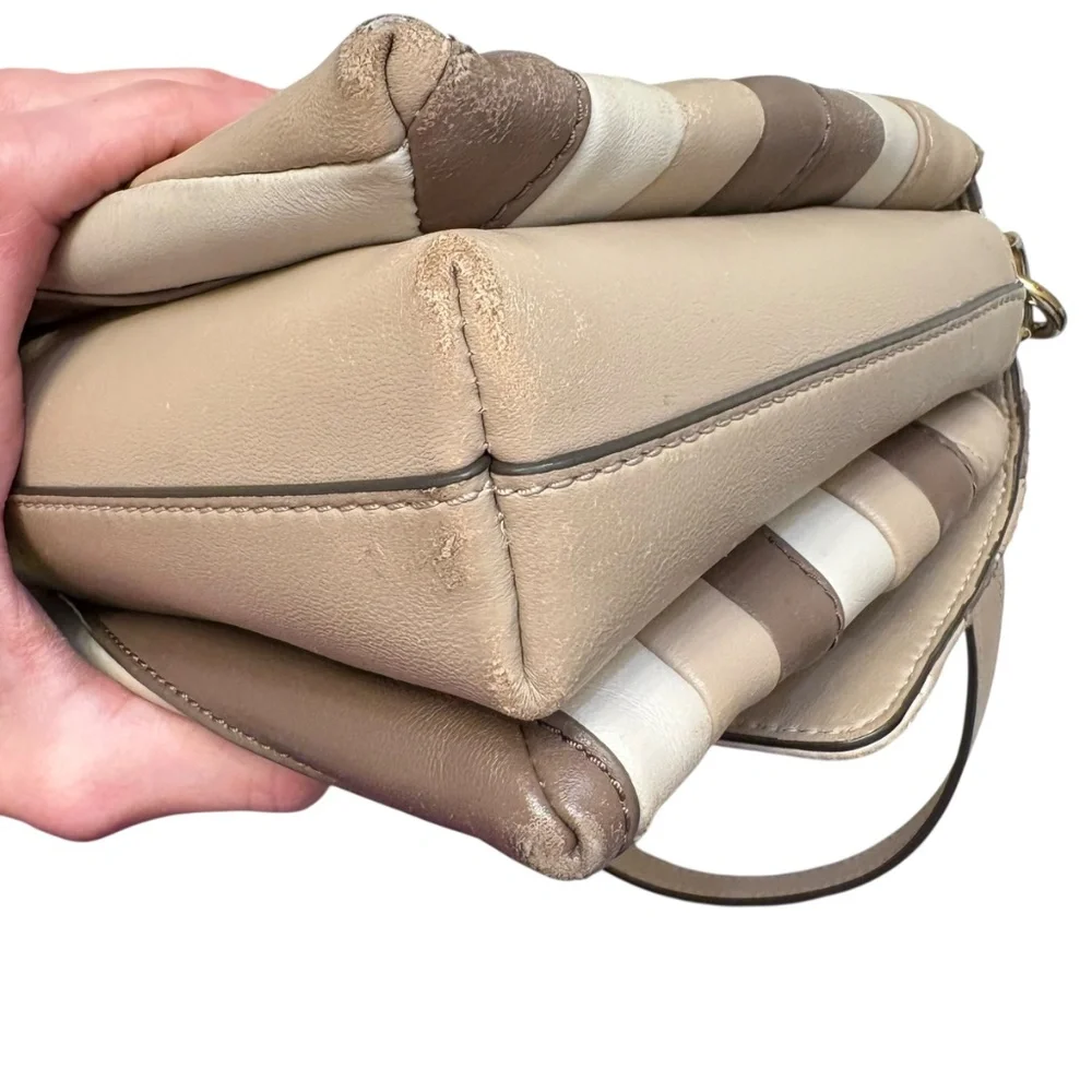 Tory Burch Kira Chevron Colorblock Top-Handle Satchel Bag Rare tlc
